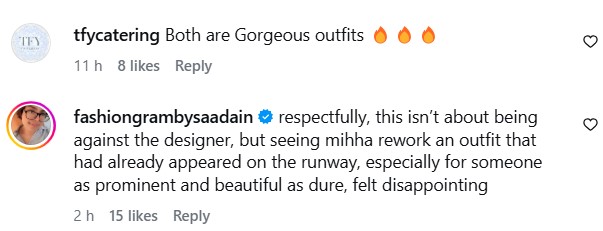 Durefishan Saleem Repeats Mawra Hocane’s Outfit On Ramp