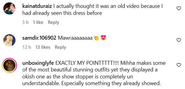 Durefishan Saleem Repeats Mawra Hocane’s Outfit On Ramp